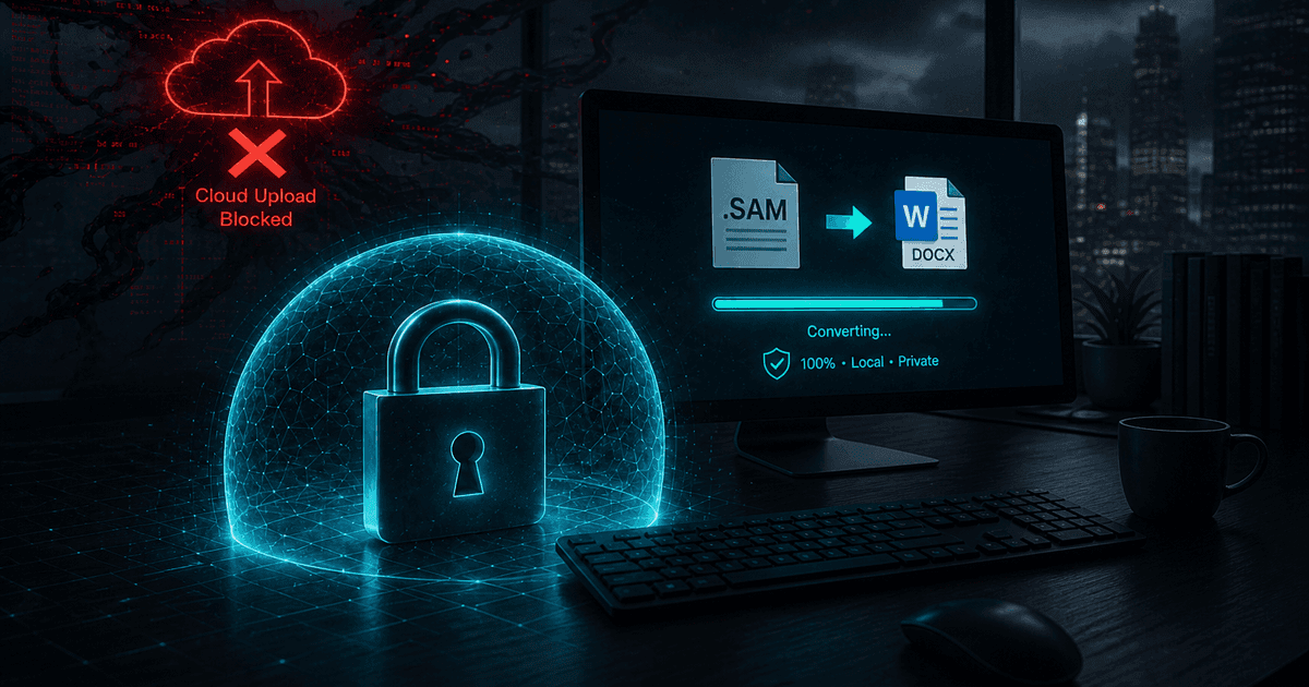 Security Guide: Why .SAM Conversion Should Stay Offline