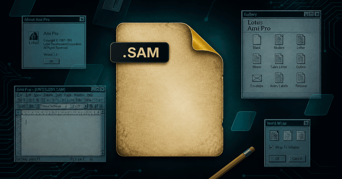 What Is a .SAM File (Lotus Ami Pro) and How Do You Open One in 2026?